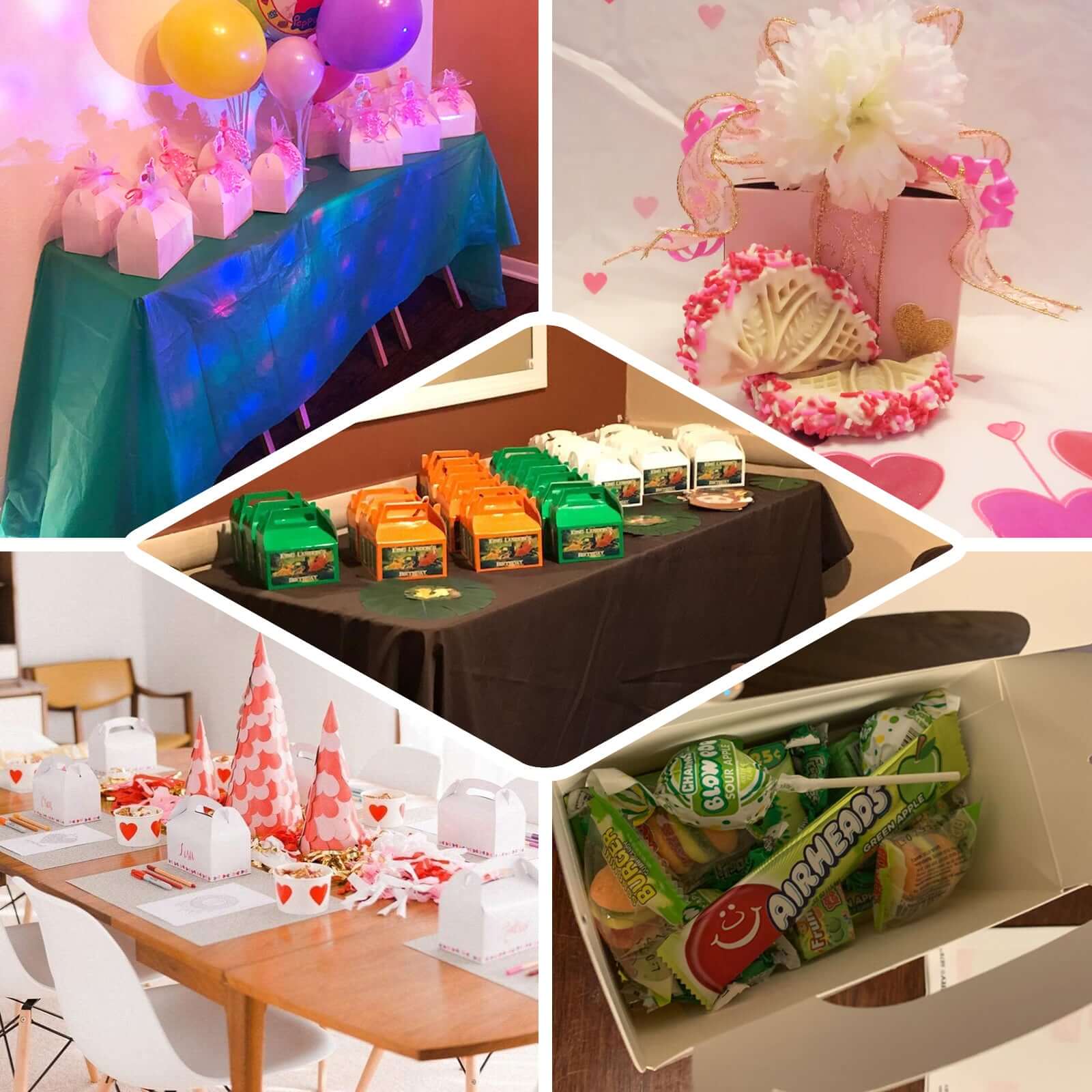 100 Pack 4"x3"x3" Blush Tote Party Favor Candy Gift Boxes