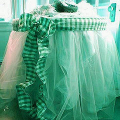 54"x40 Yards Turquoise Sheer Organza Fabric Bolt, DIY Craft Fabric Roll