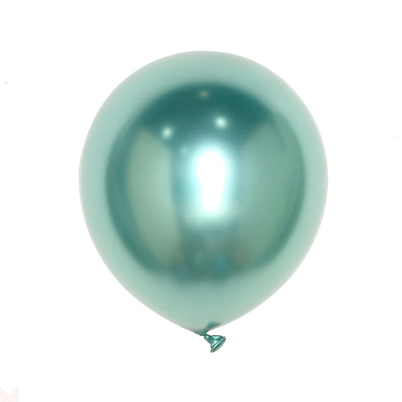 25 Pack 12" Metallic Chrome Green Latex Helium or Air Party Balloons