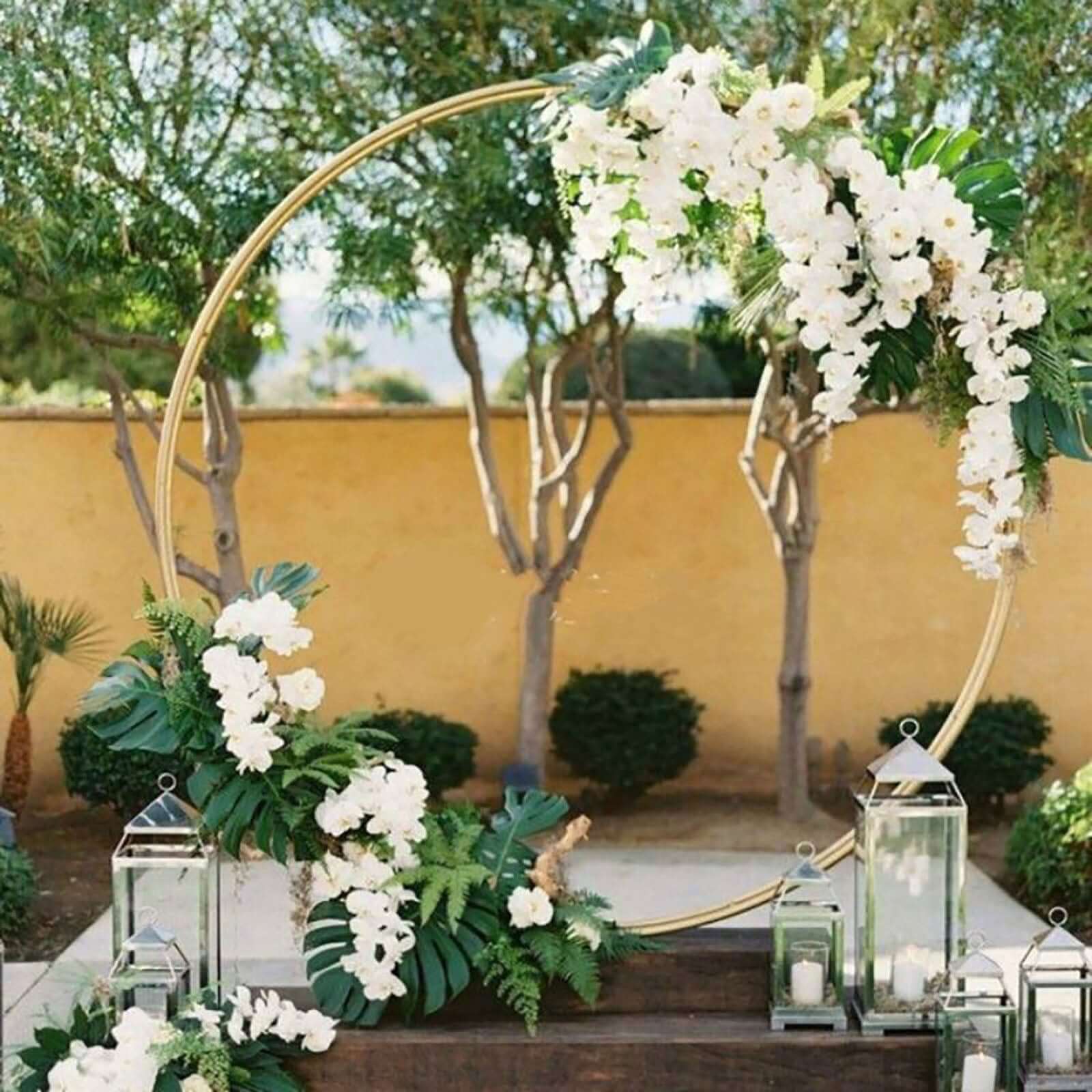 28" Gold Heavy Duty Metal Hoop Wreath, Floral Hoop