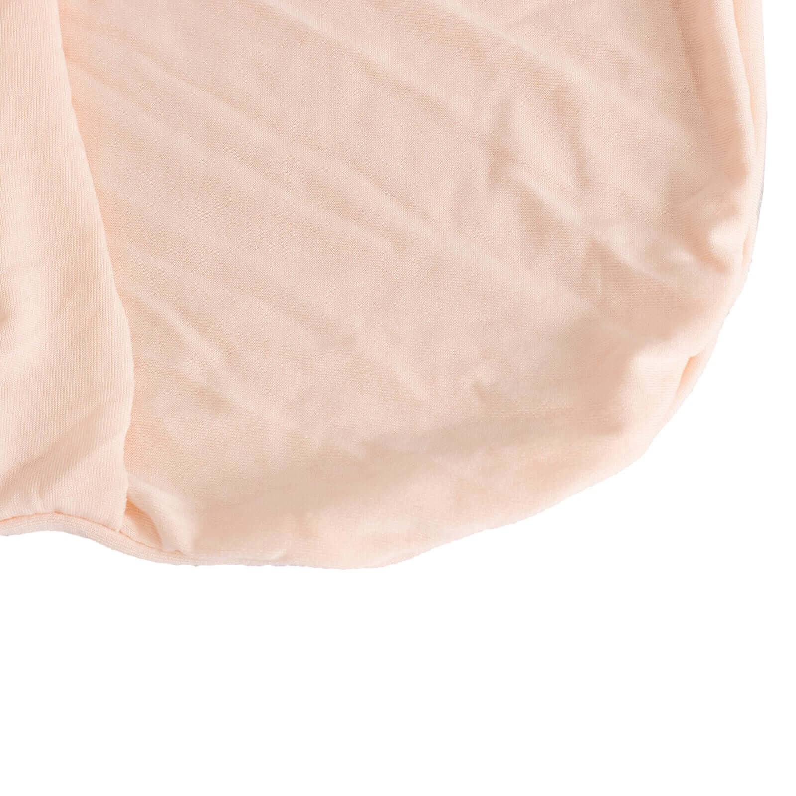 Spandex Chair Cover with Blush Rhinestone Buckled Sash Band Blush - Stretch Fitted Slipcover