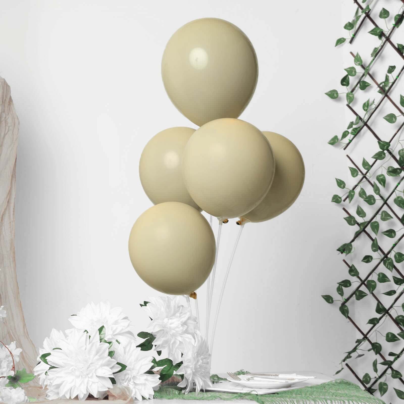25 Pack 12" Matte Nude Double Stuffed Prepacked Latex Balloons