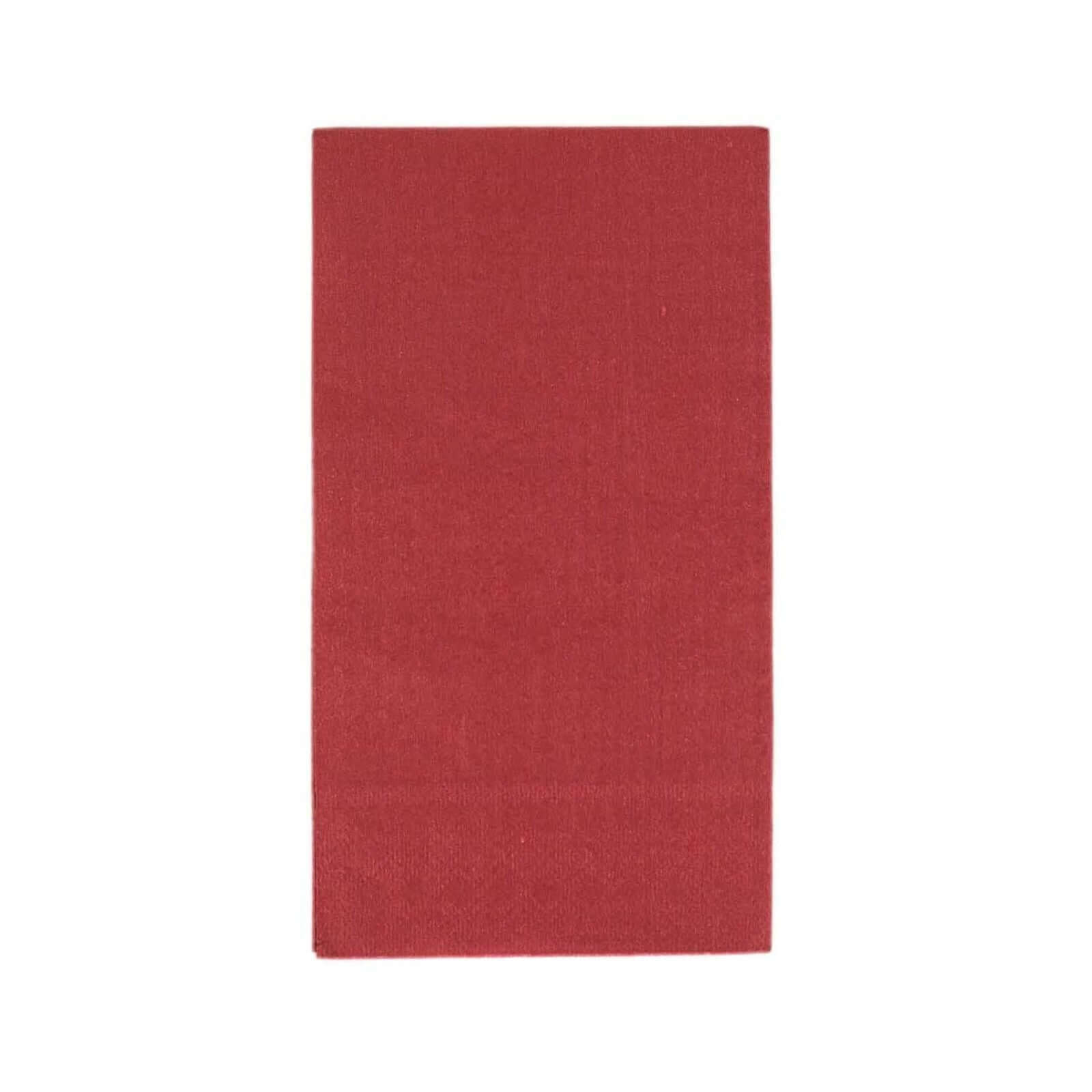 50-Pack Paper Napkins Soft Burgundy - Disposable 2-Ply Cocktail and Beverage Napkins for Weddings