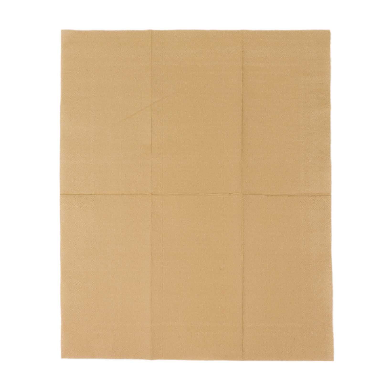 50-Pack Paper Napkins Soft Natural - Disposable 2-Ply Cocktail and Beverage Napkins for Weddings