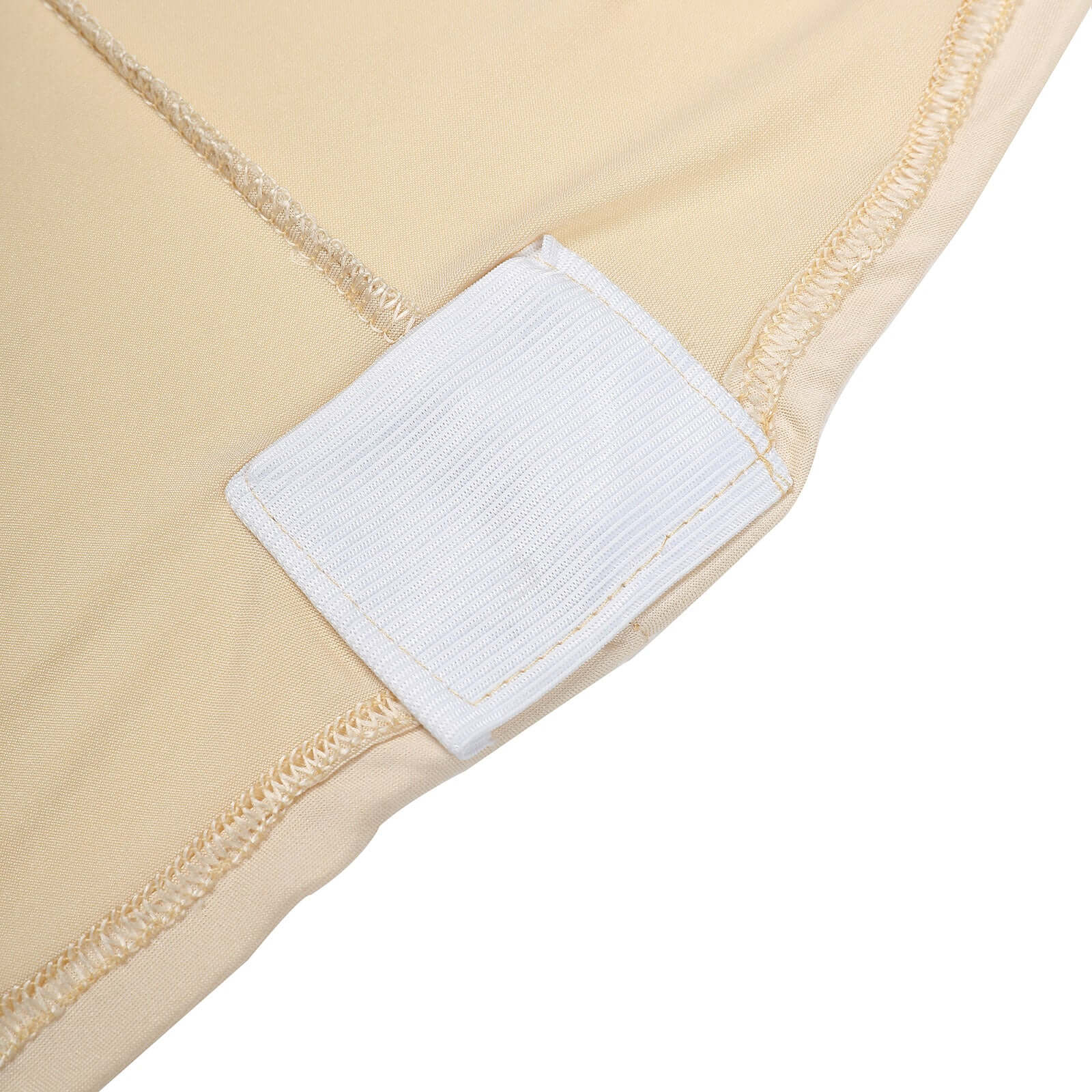 Spandex 24"-32" Round Cocktail Table Cover Beige - Easy to Maintain Stretch Fitted Highboy Tablecloth