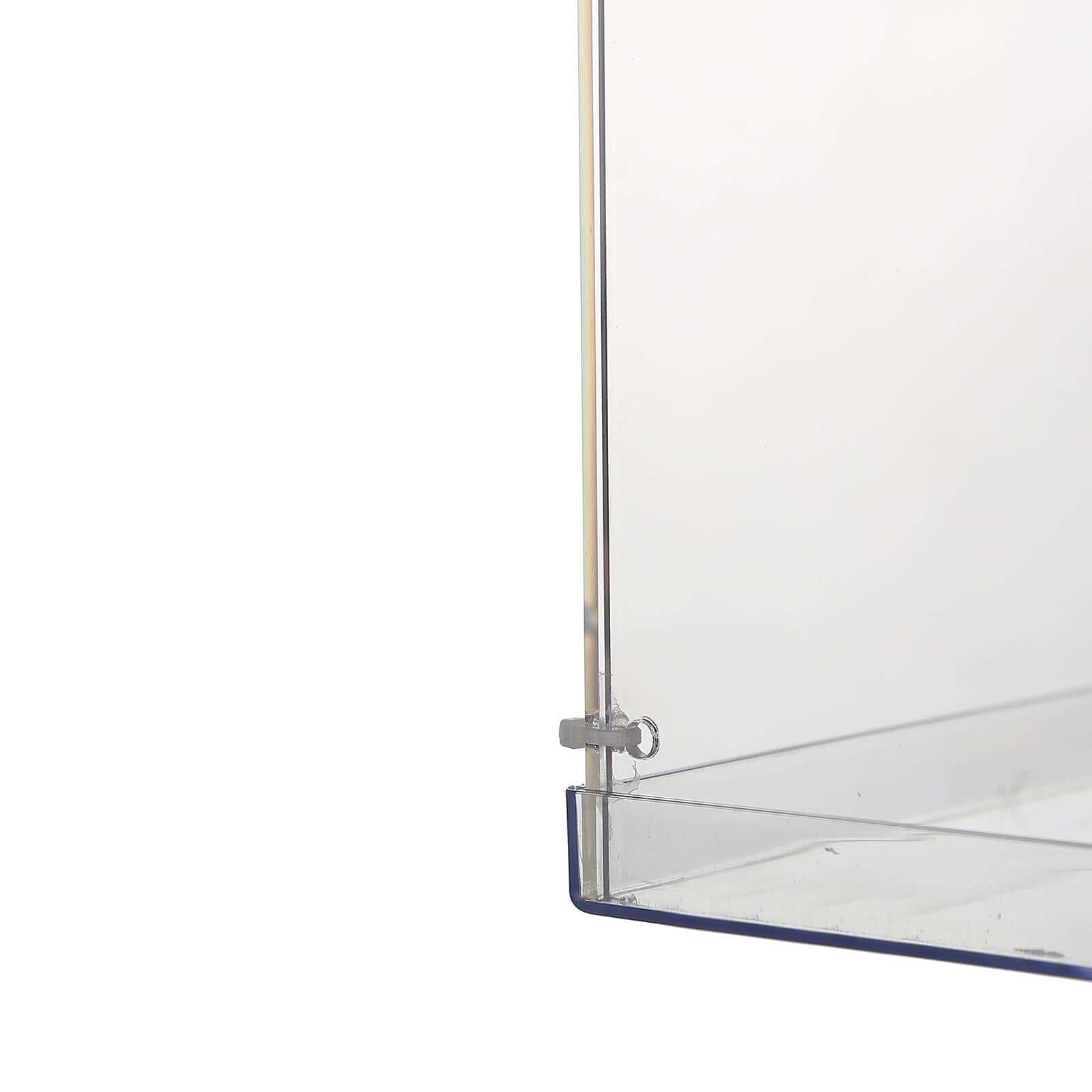 40" Floor Standing Clear Acrylic Display Box, Transparent Pedestal Riser with Interchangeable Lid and Base