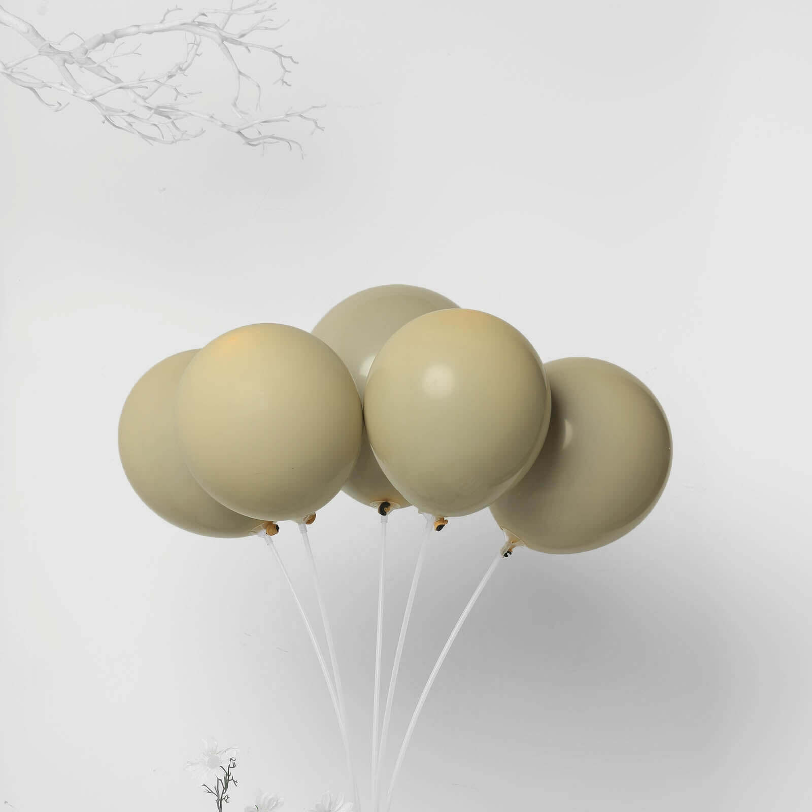 25 Pack 12" Matte Nude Double Stuffed Prepacked Latex Balloons