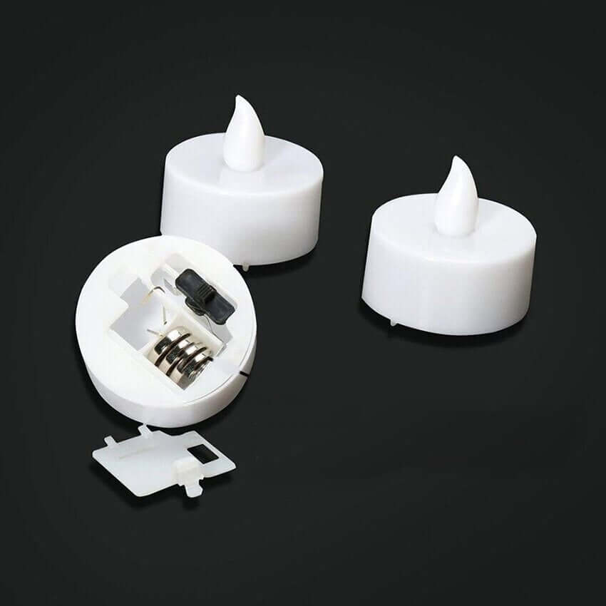 12-Pack Tealight Candles Flameless Design White - Waterproof Floating LED Lighting
