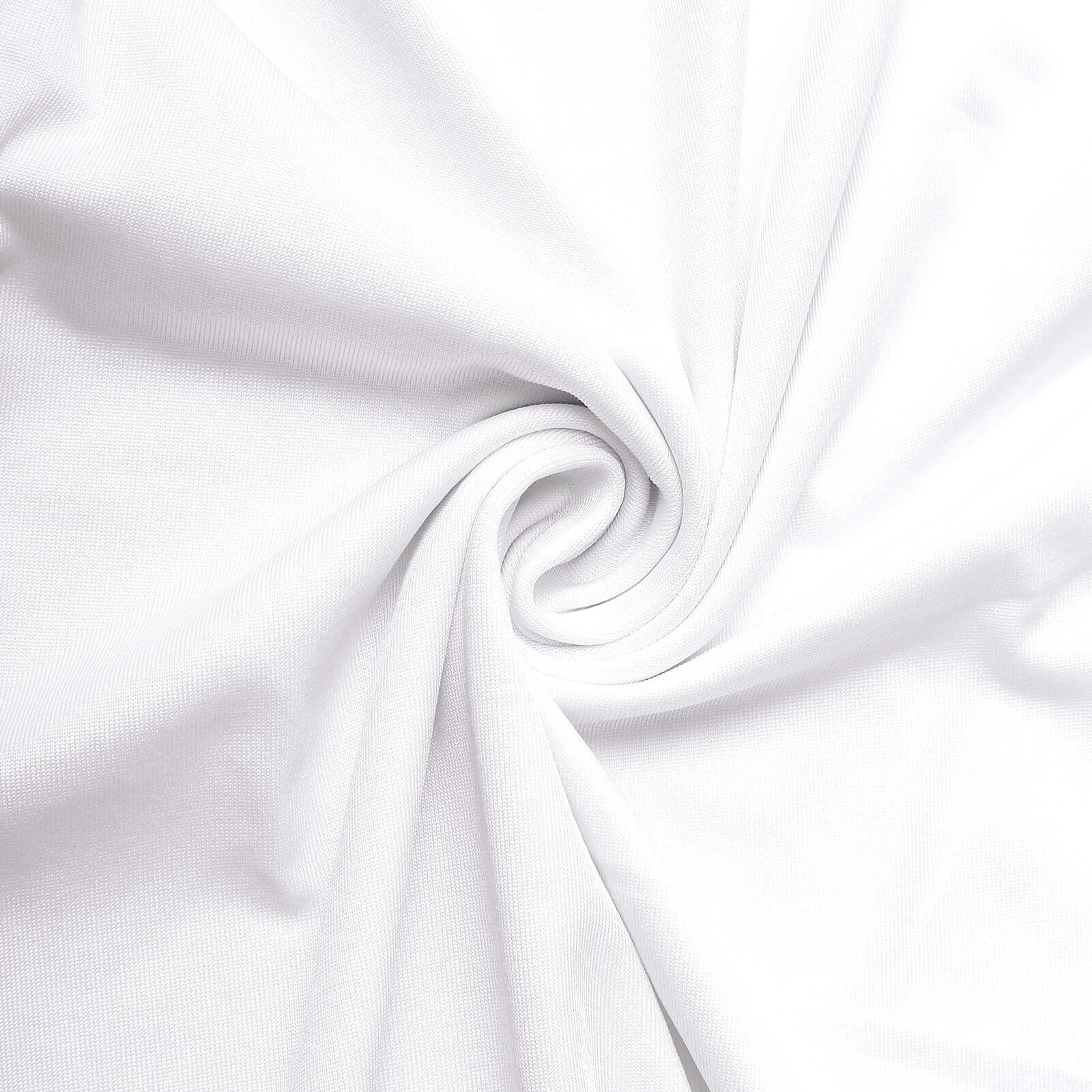 8ft White Spandex Fitted Open Arch Wedding Arch Cover, Double-Sided U-Shaped Backdrop Slipcover