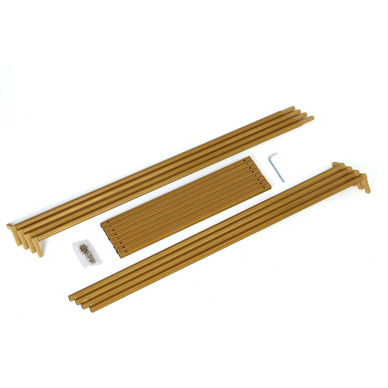 2-Pack Wedding Flower Stand Gold Metal Geometric Column Frame Rectangular - Versatile Floral Pedestal for Upscale Arrangements 48"