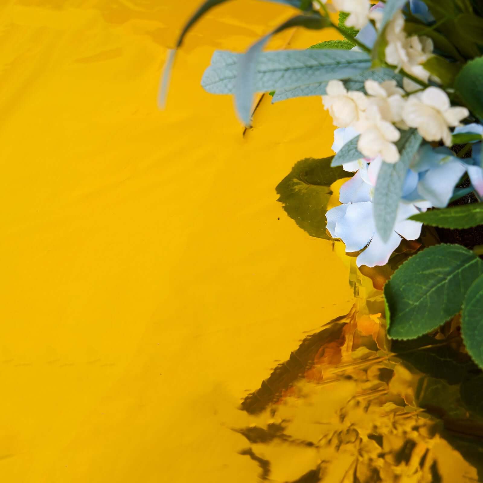 40"x90" Gold Metallic Foil Rectangle Tablecloth, Disposable Table Cover
