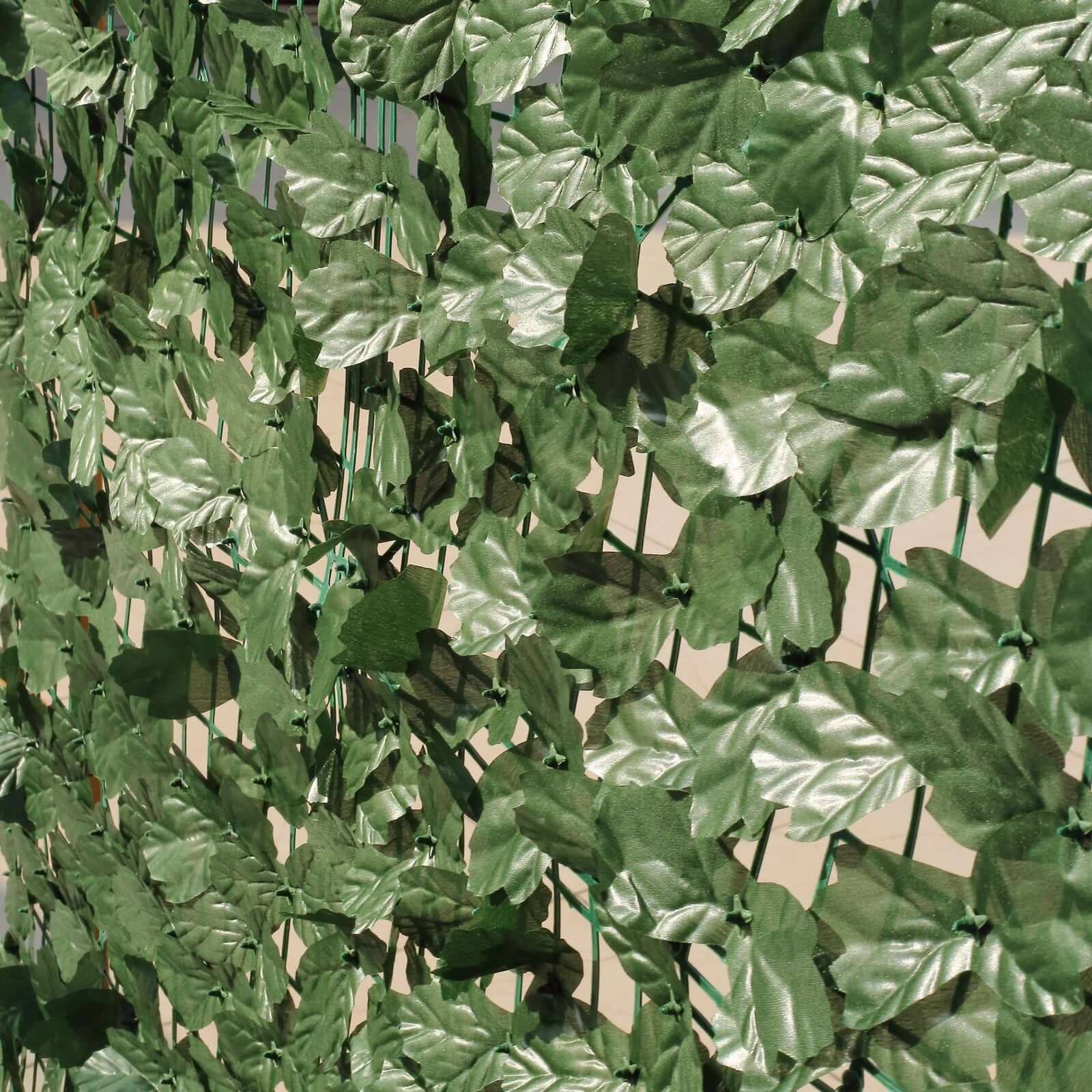 12 Pack Dark Green Artificial Ivy Hedge Privacy Screen Fence Wall Panel, Faux Leaf Greenery Backdrop Garden Decor - 32 Sq. ft.