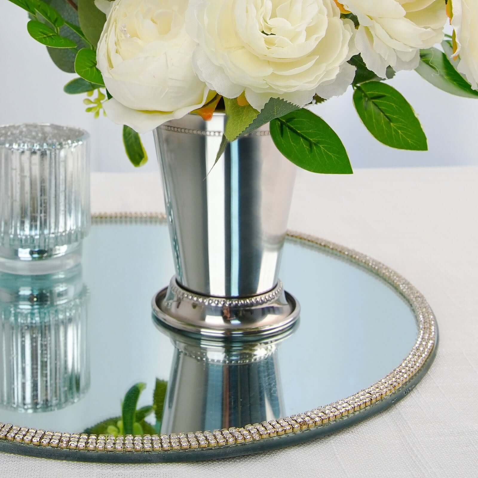 Mint Julep Cup Vase Stainless Steel Silver - Perfect for Flower Arrangements and Event Decor 4.5"