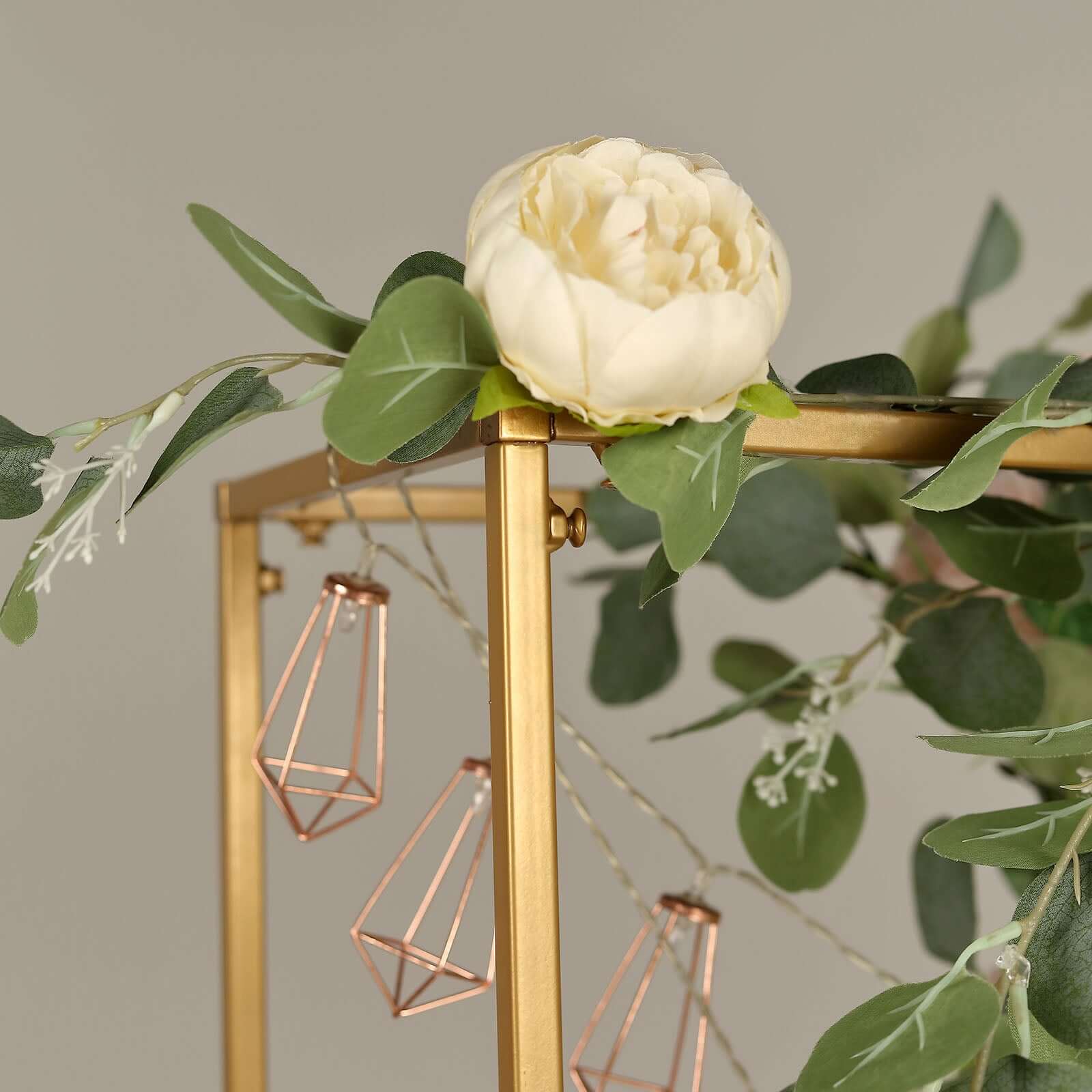Adjustable Flower Arch Gold Metal Over-The-Table Frame - Wedding Display 48" Tall