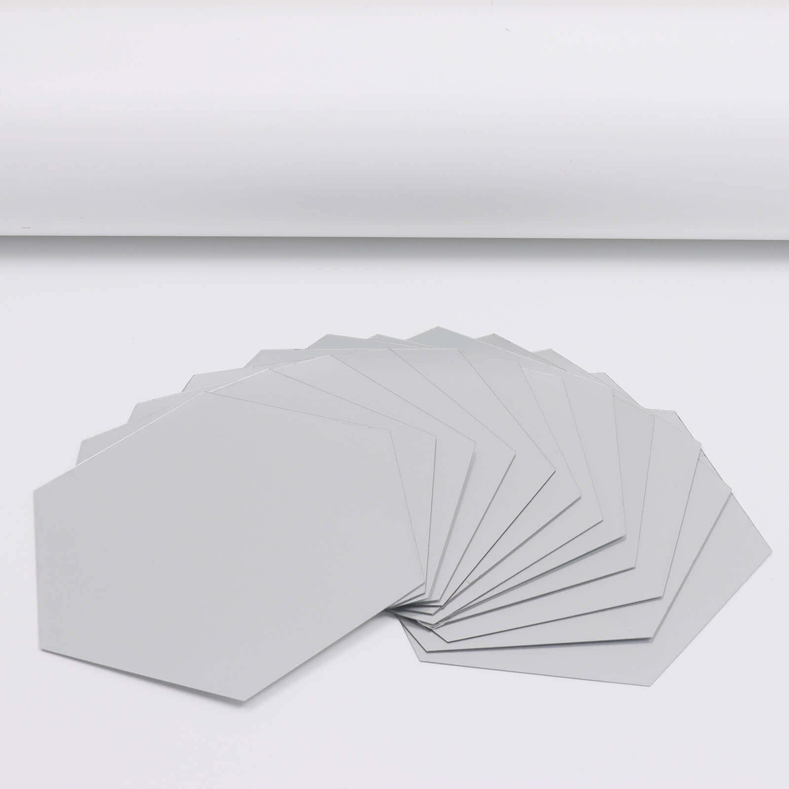 12 Pack Hexagon Acrylic Mirror Wall Stickers, 10" Removable Wall Decals For Home Decor