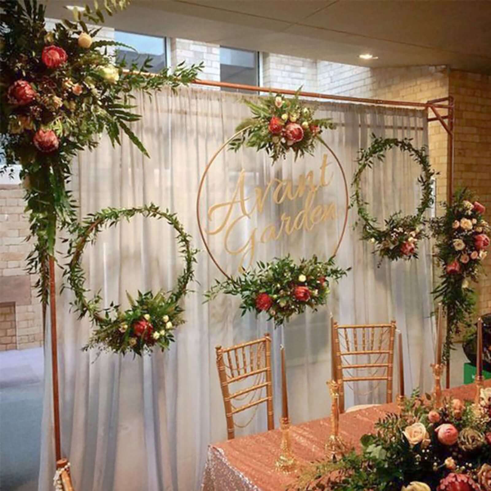 28" Gold Heavy Duty Metal Hoop Wreath, Floral Hoop