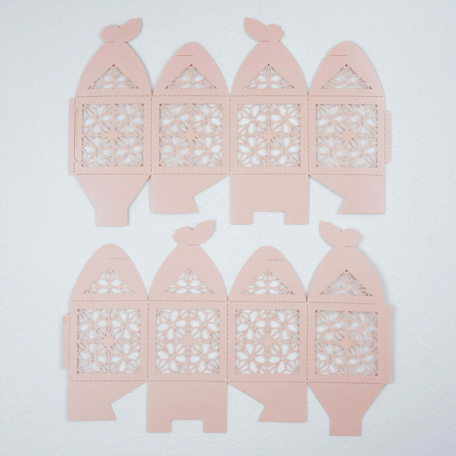 25 Pack Blush Butterfly Top Laser Cut Favor Candy Gift Box