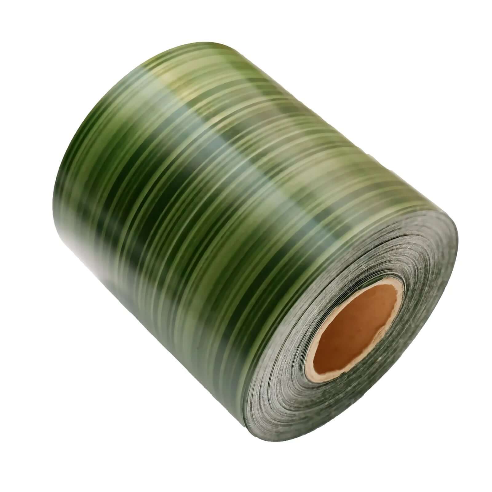 50 Yards 4" Green Ti Leaf Two Sided Floral Waterproof Satin Ribbon, DIY Bouquet Craft Supplies Wrap