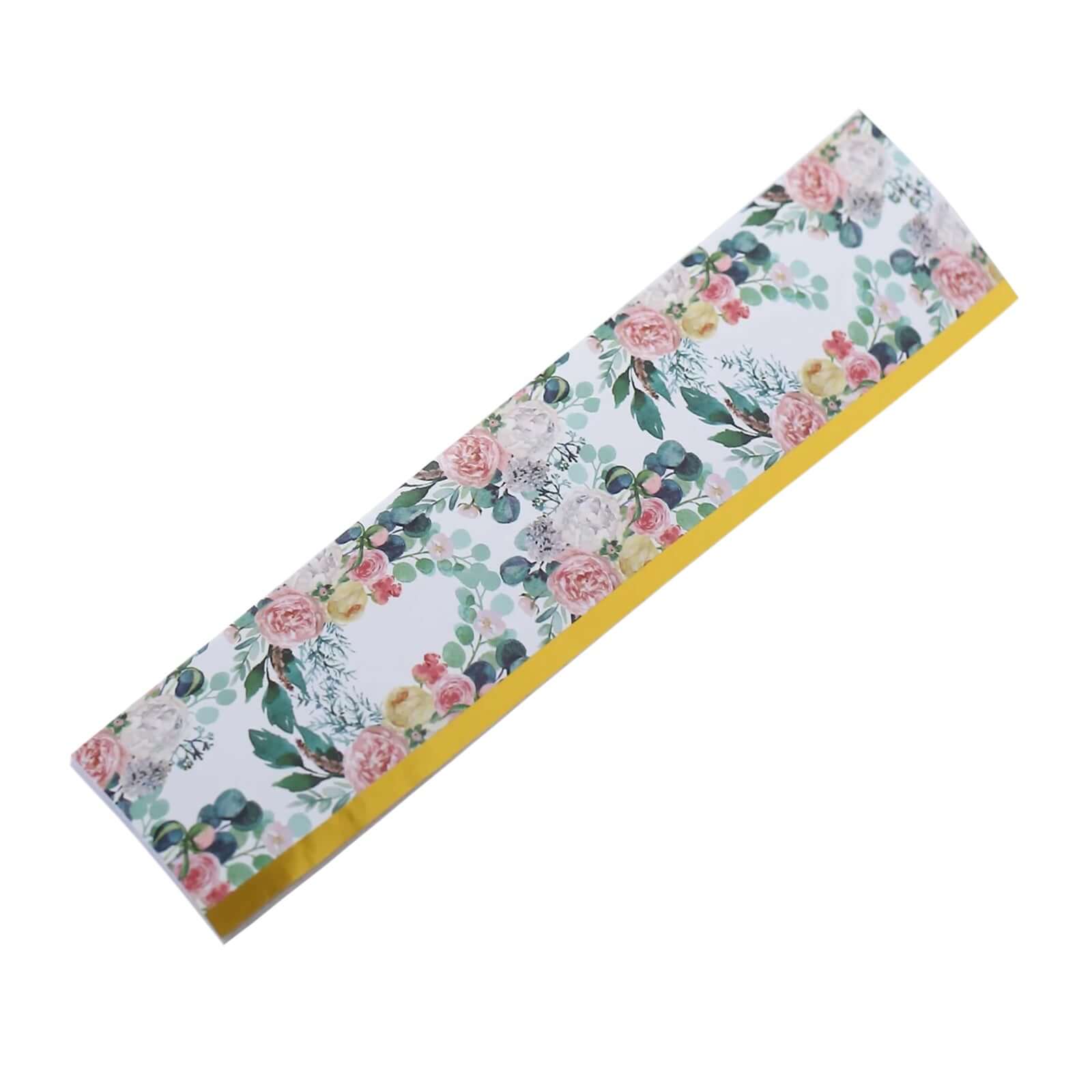 24 Pack White/Pink Water Bottle Labels with Peony Floral Design & Gold Trim, Waterproof Bottle Stickers