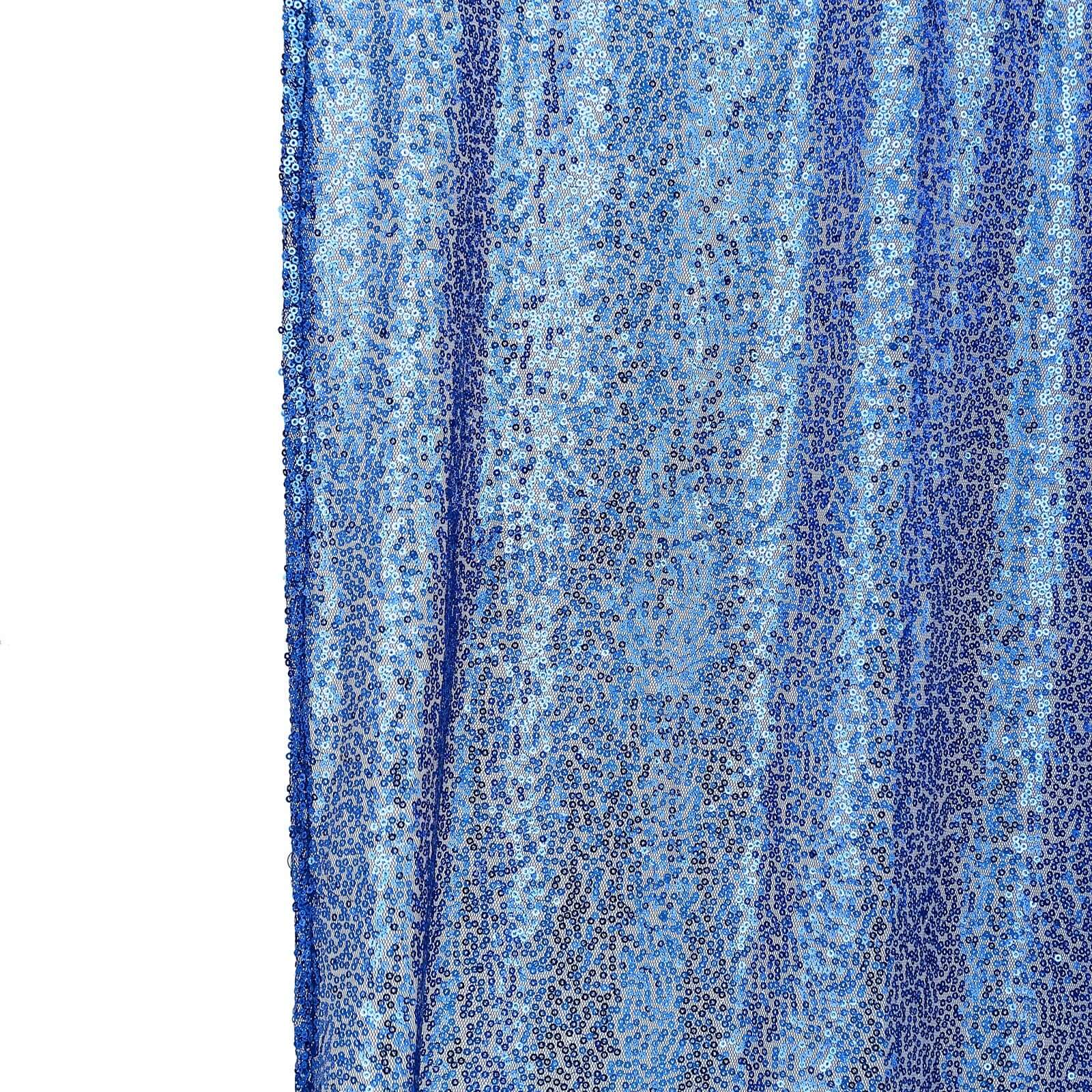 8ftx8ft Royal Blue Sequin Event Curtain Drapes, Backdrop Event Panel