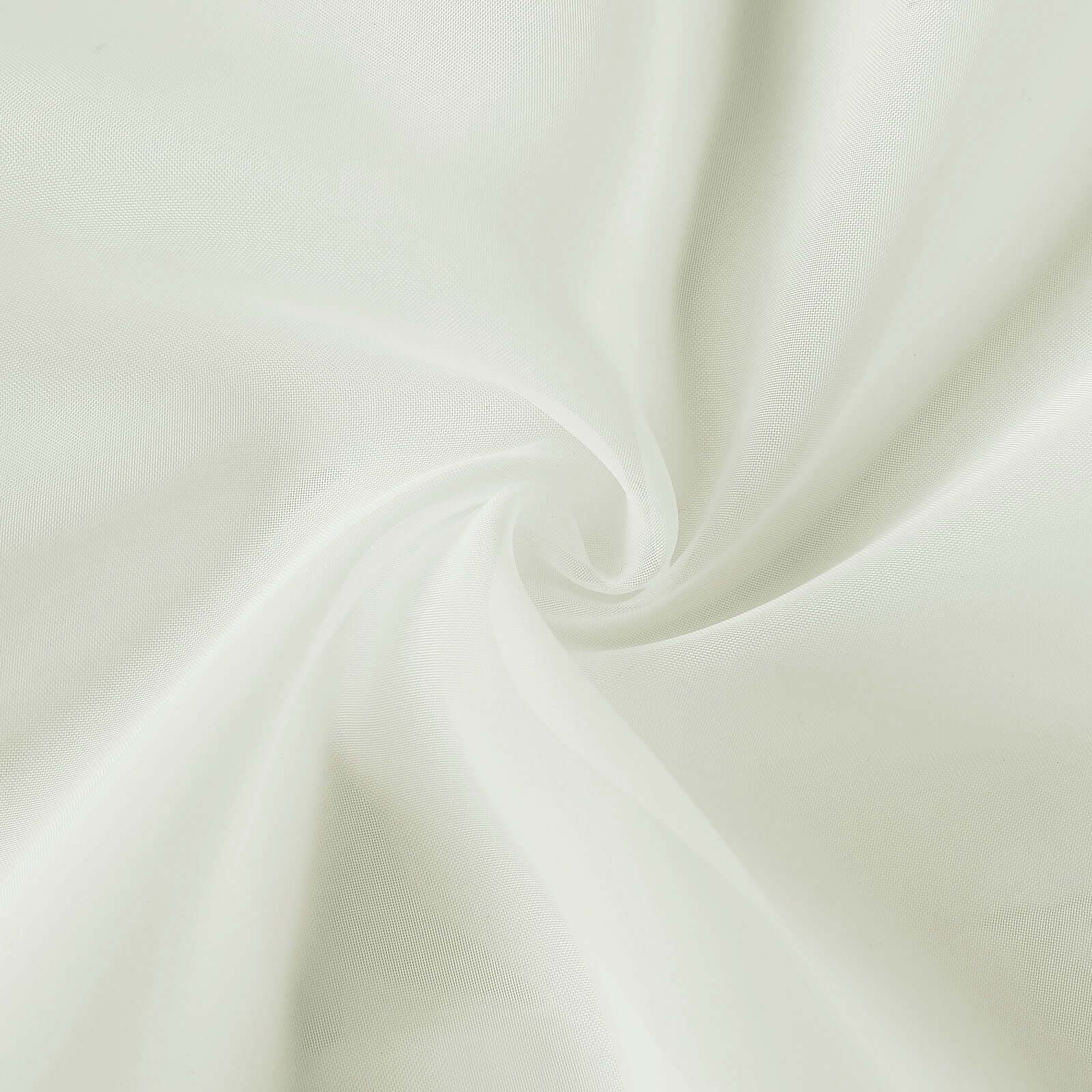 5ftx14ft Premium Ivory Chiffon Curtain Panel, Durable Flame Resistant Backdrop Ceiling Drapery With Rod Pocket