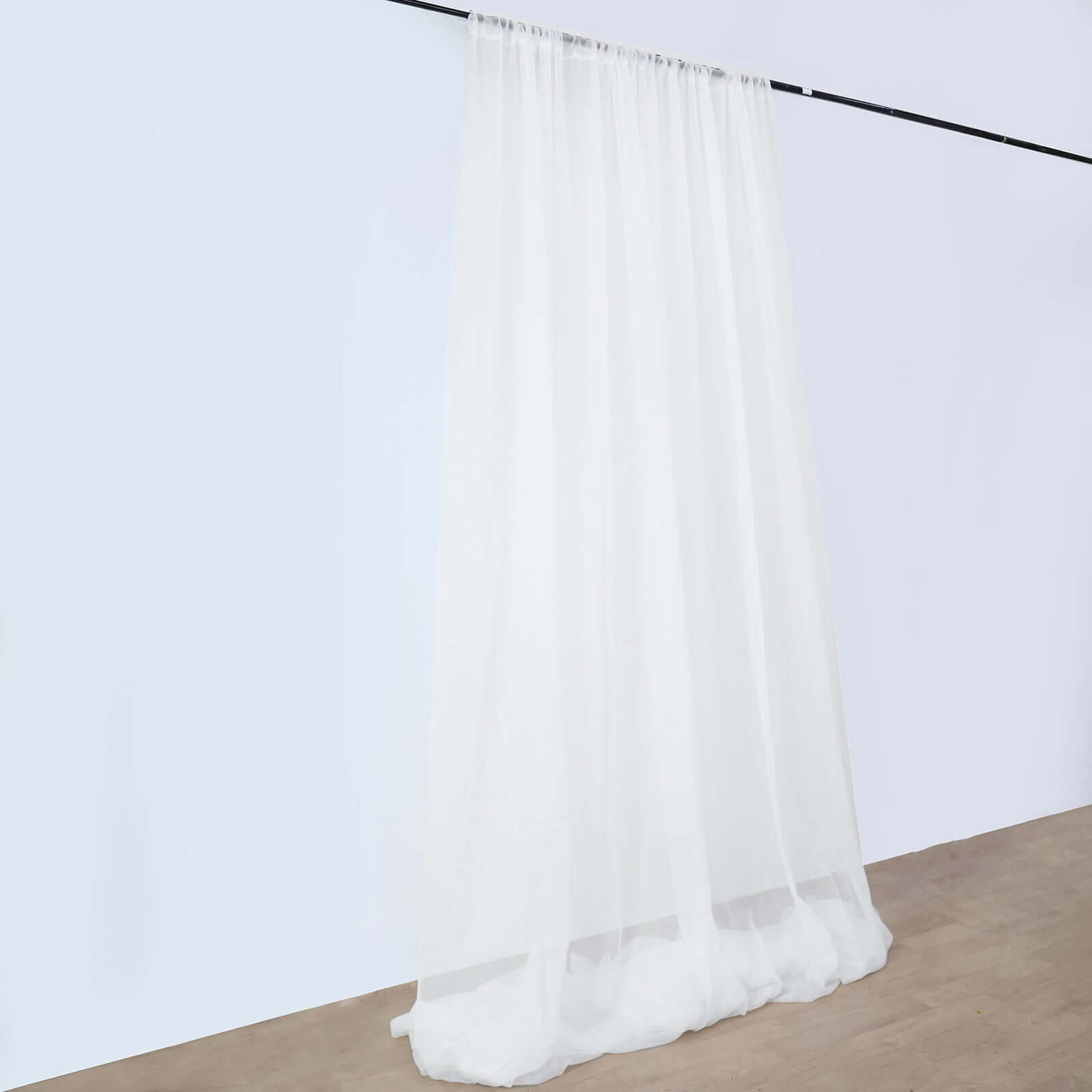 10ftx40ft Ivory Sheer Ceiling Drape Curtain Panels Durable Flame Resistant Fabric