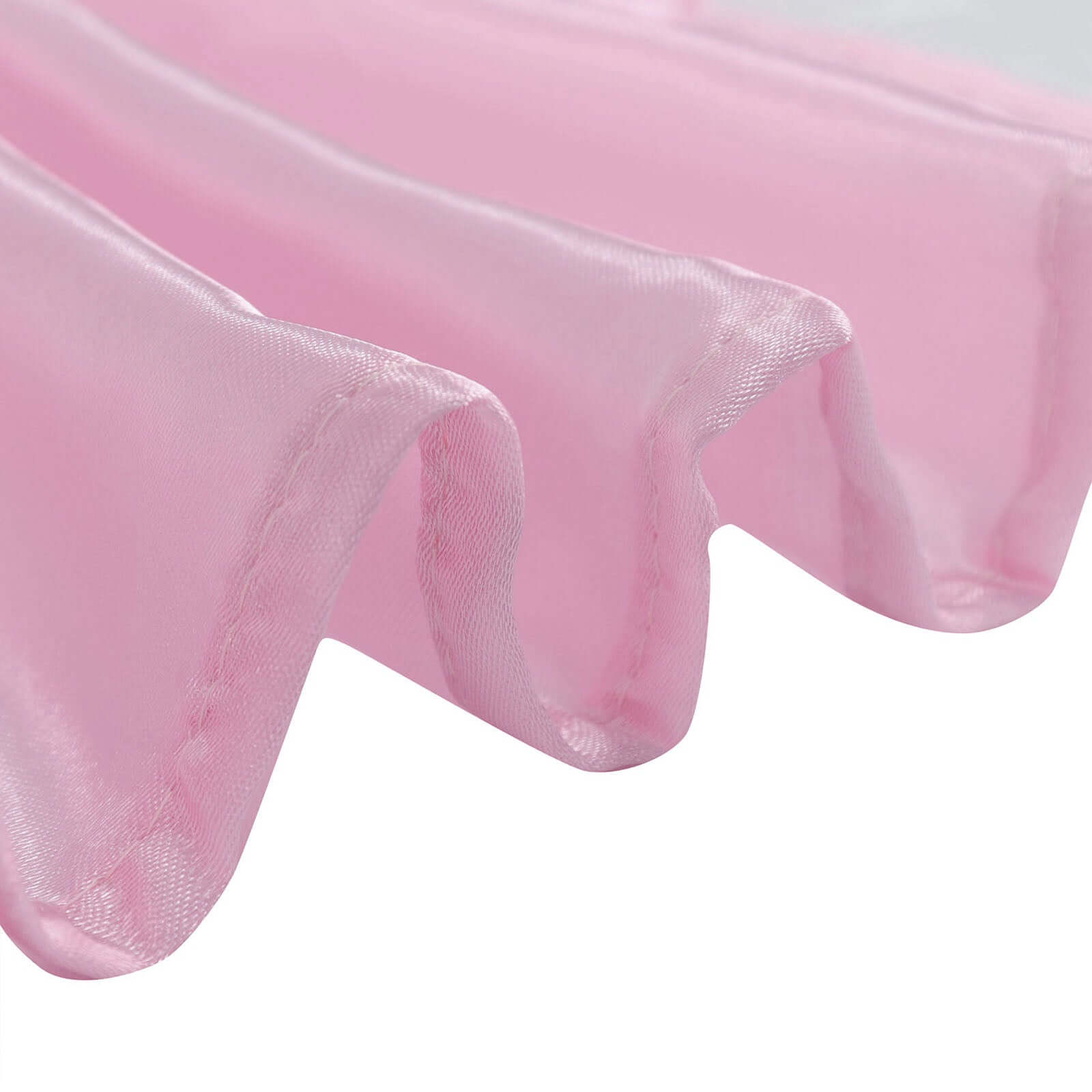 Satin Rectangular 90"x132" Tablecloth Pink Satin - Seamless Table Cover