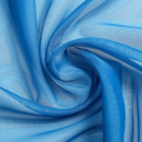 18ft Royal Blue Sheer Organza Wedding Arch Drapery Fabric, Window Scarf Valance