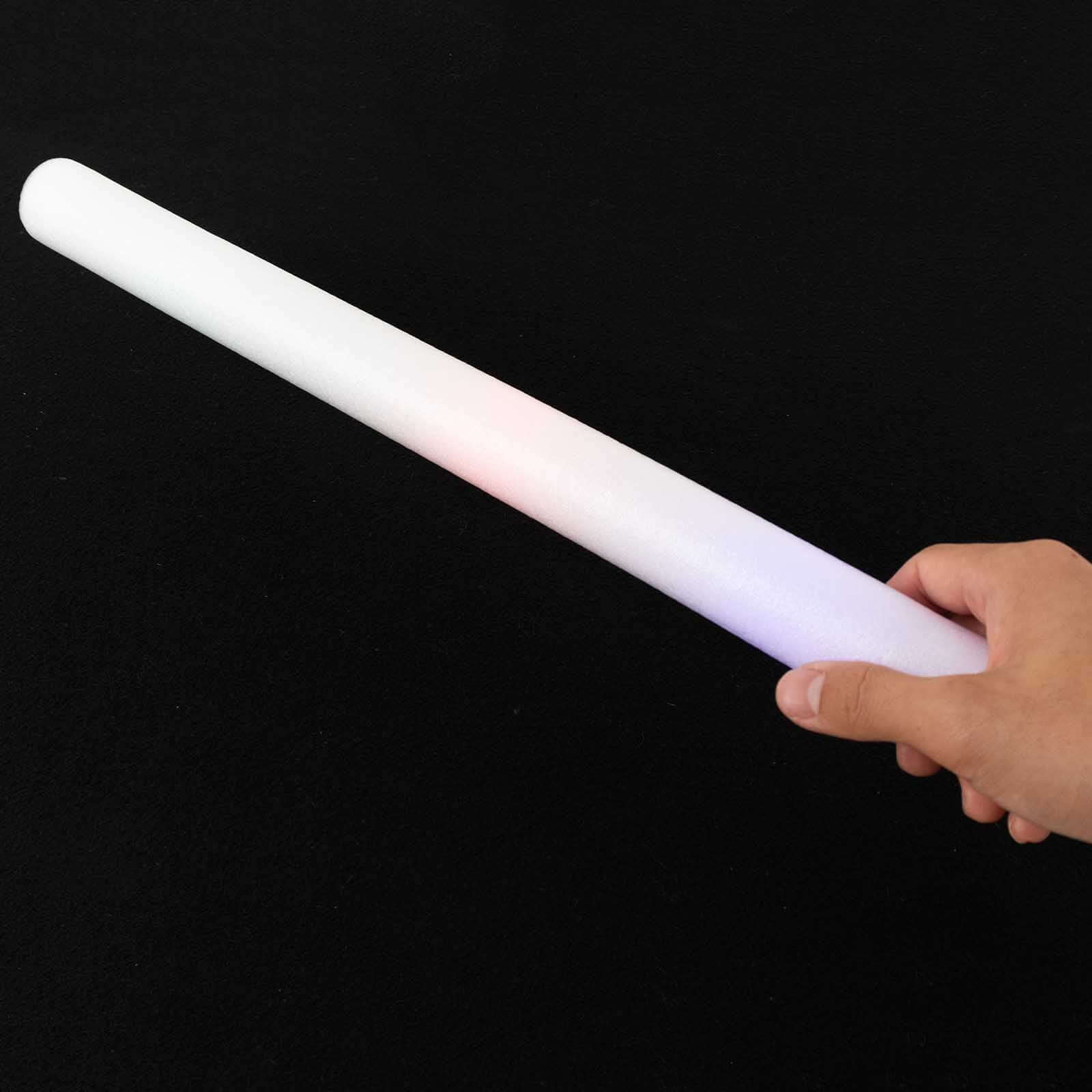 20 Pack Multicolor LED Foam Party Glow Sticks With 3 Flashing Modes, 19" Reusable Battery Operated Light Sticks