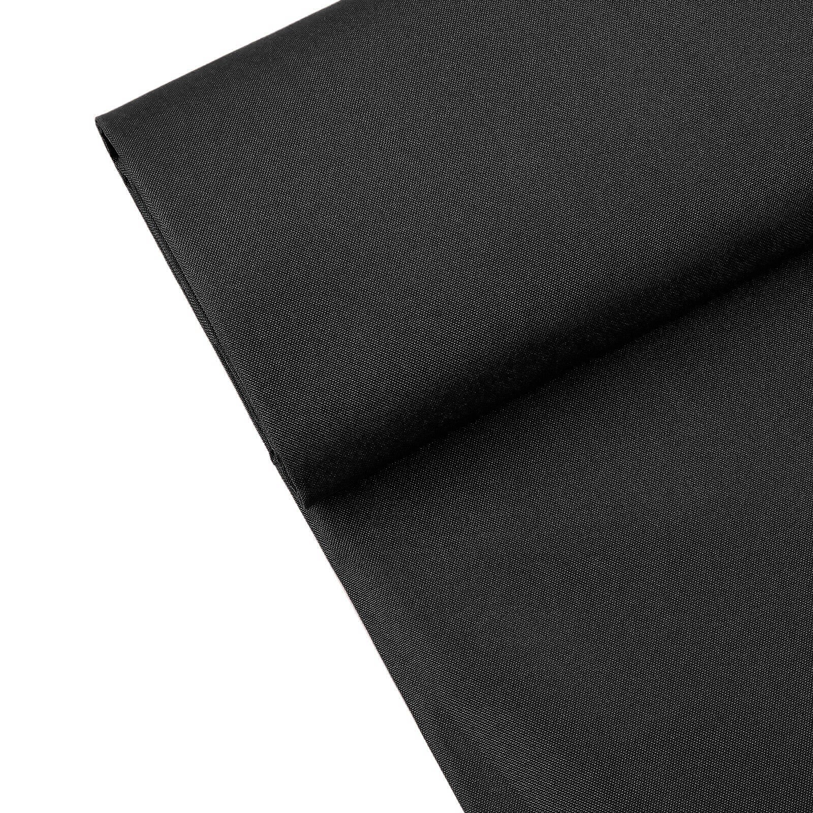 54"x10 Yards Fire Retardant Polyester Black Fabric Bolt, DIY Craft Fabric Roll for Upholstery, Curtains, and Event Decor