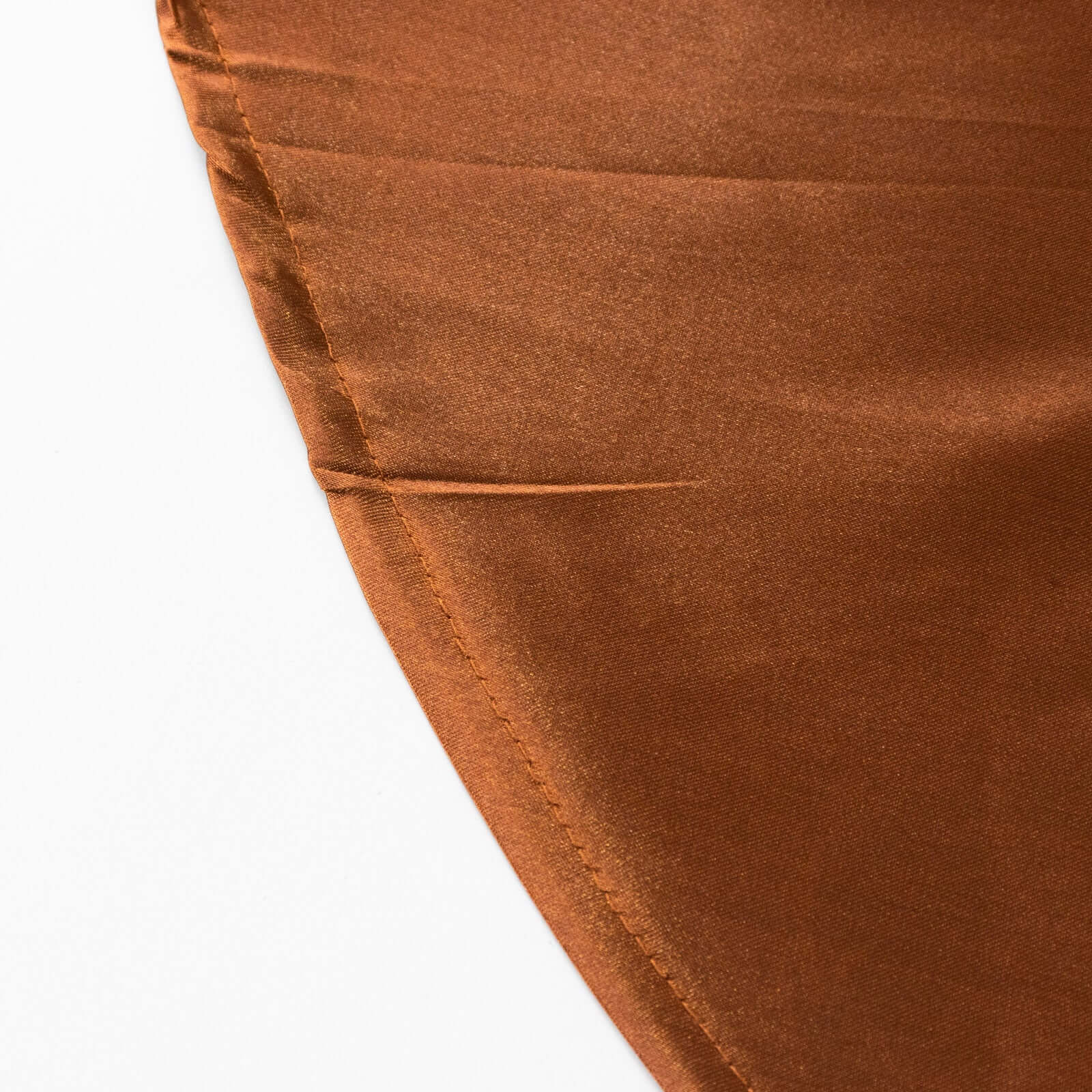 Satin 120" Round Tablecloth Cinnamon Brown - Stylish Seamless Table Cover