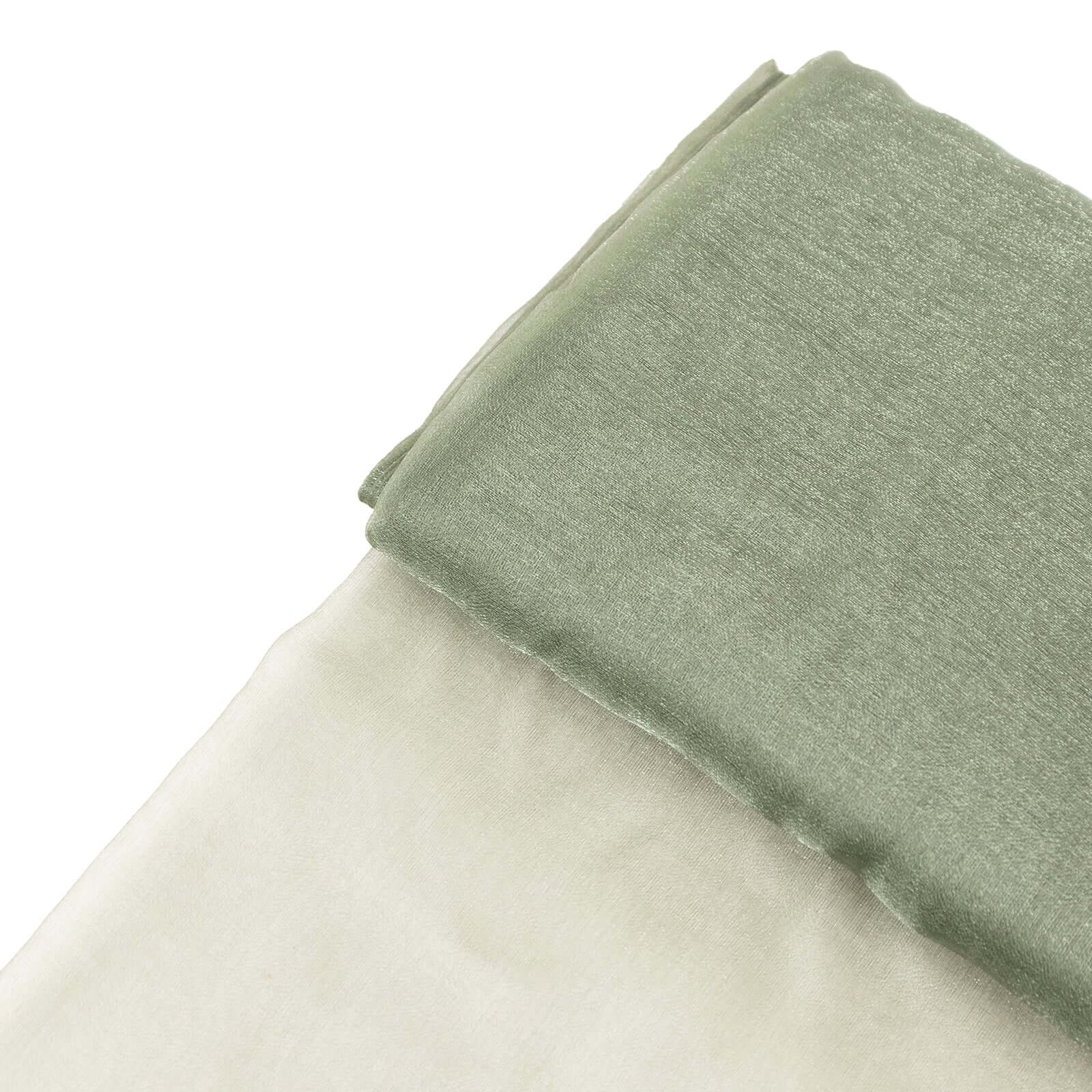 54"x10yd Dusty Sage Green Solid Sheer Chiffon Fabric Bolt, DIY Voile Drapery Fabric
