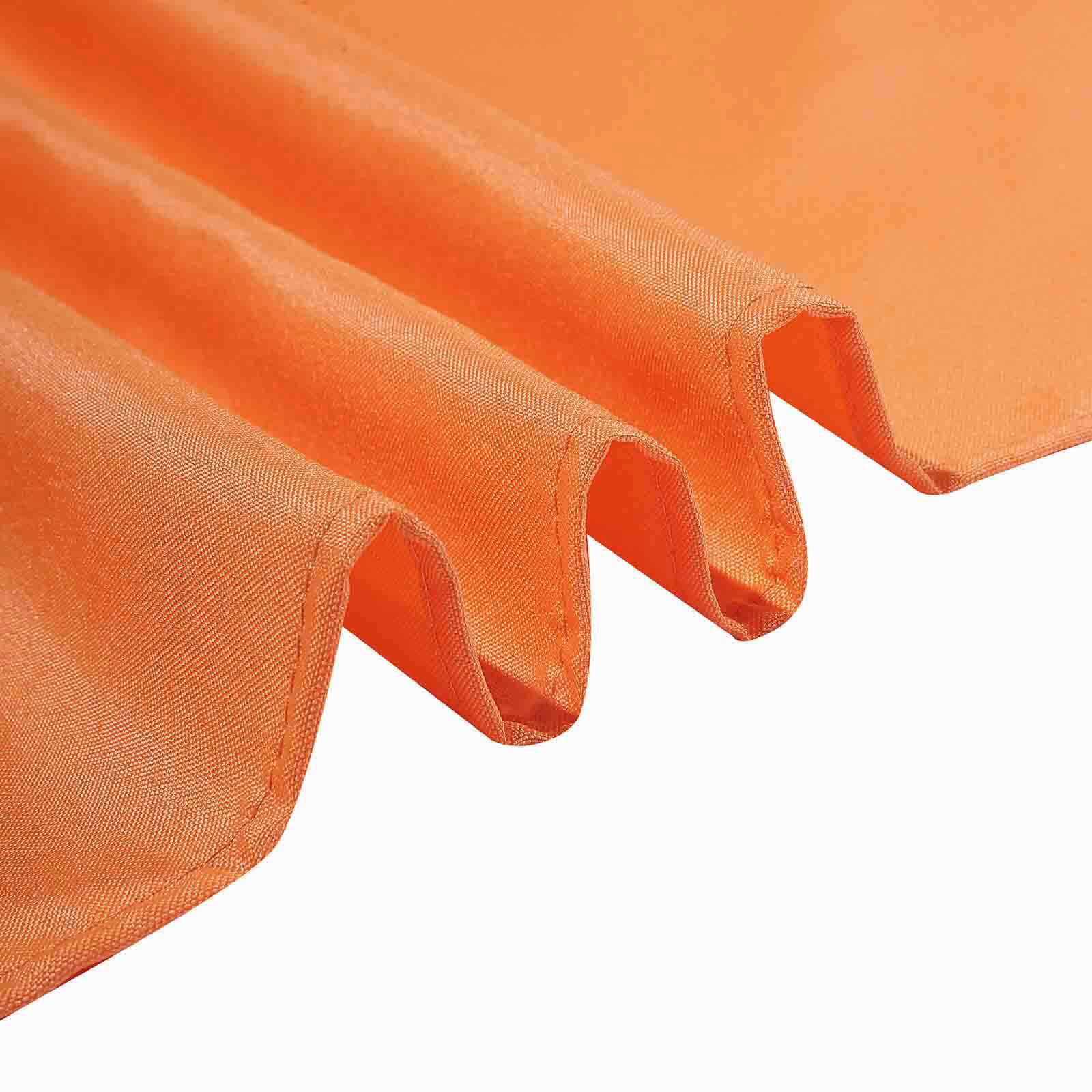 Polyester Square 90"x90" Tablecloth Orange - Wrinkle-Resistant & Durable Table Cover