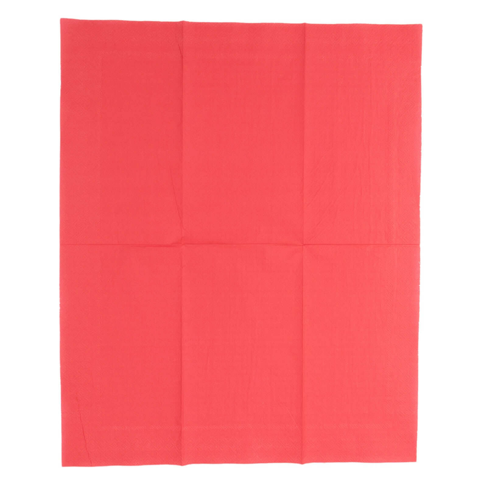 50-Pack Paper Napkins Soft Red - Disposable 2-Ply Cocktail and Beverage Napkins for Weddings