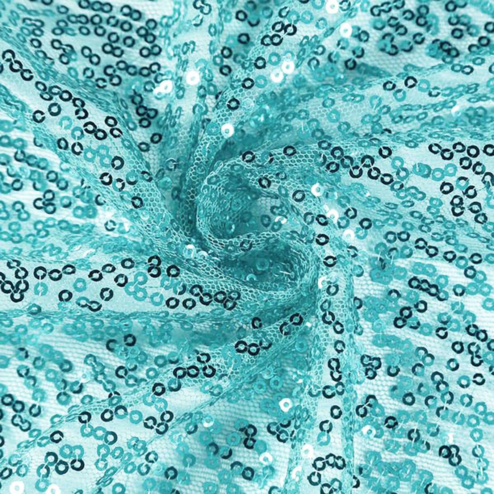 Sequin 12"x108" Table Runner Serenity Blue - Glittering Design