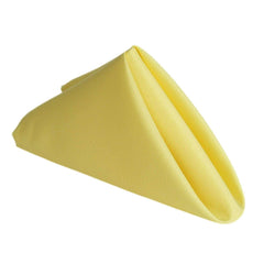5 Pack Polyester 17"x17" Napkins Yellow - Durable & Wrinkle Resistant Dinner Napkins