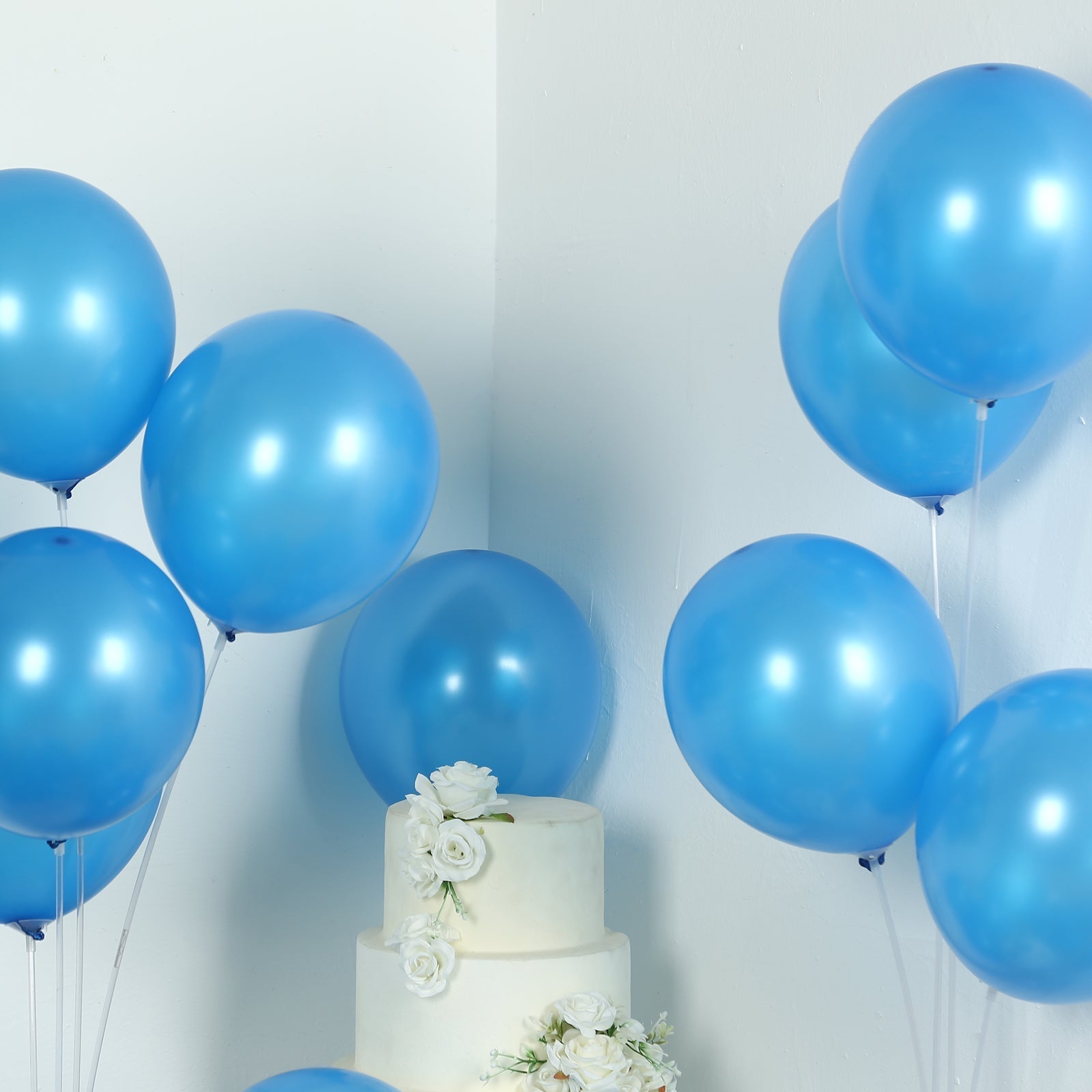 50 Pack Royal Blue Biodegradable Balloons, 12" Thickened Extra Strong Eco-friendly Latex Helium Party Balloons