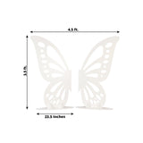 Freestanding Wooden Butterfly Wings Backdrop, Large Butterfly Cut-Out Stand Photo Prop - White, 4.5ftx3.5ft