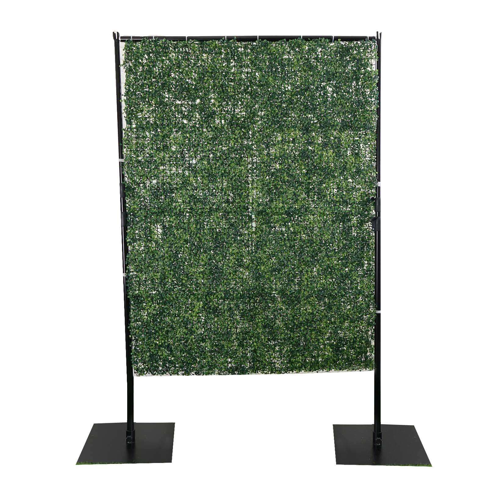 4ft x 9ft Portable Isolation Wall with Artificial Grass Wall Panels, Floor Standing Sneeze Guard