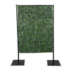 4ft x 9ft Portable Isolation Wall with Artificial Grass Wall Panels, Floor Standing Sneeze Guard