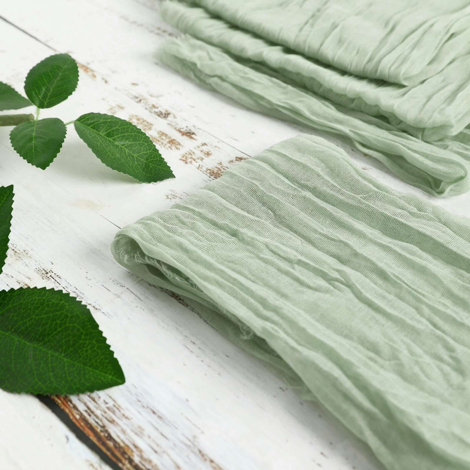 5 Pack Gauze Cheesecloth 24"x19" Napkins Sage Green Reusable Dinner Napkins