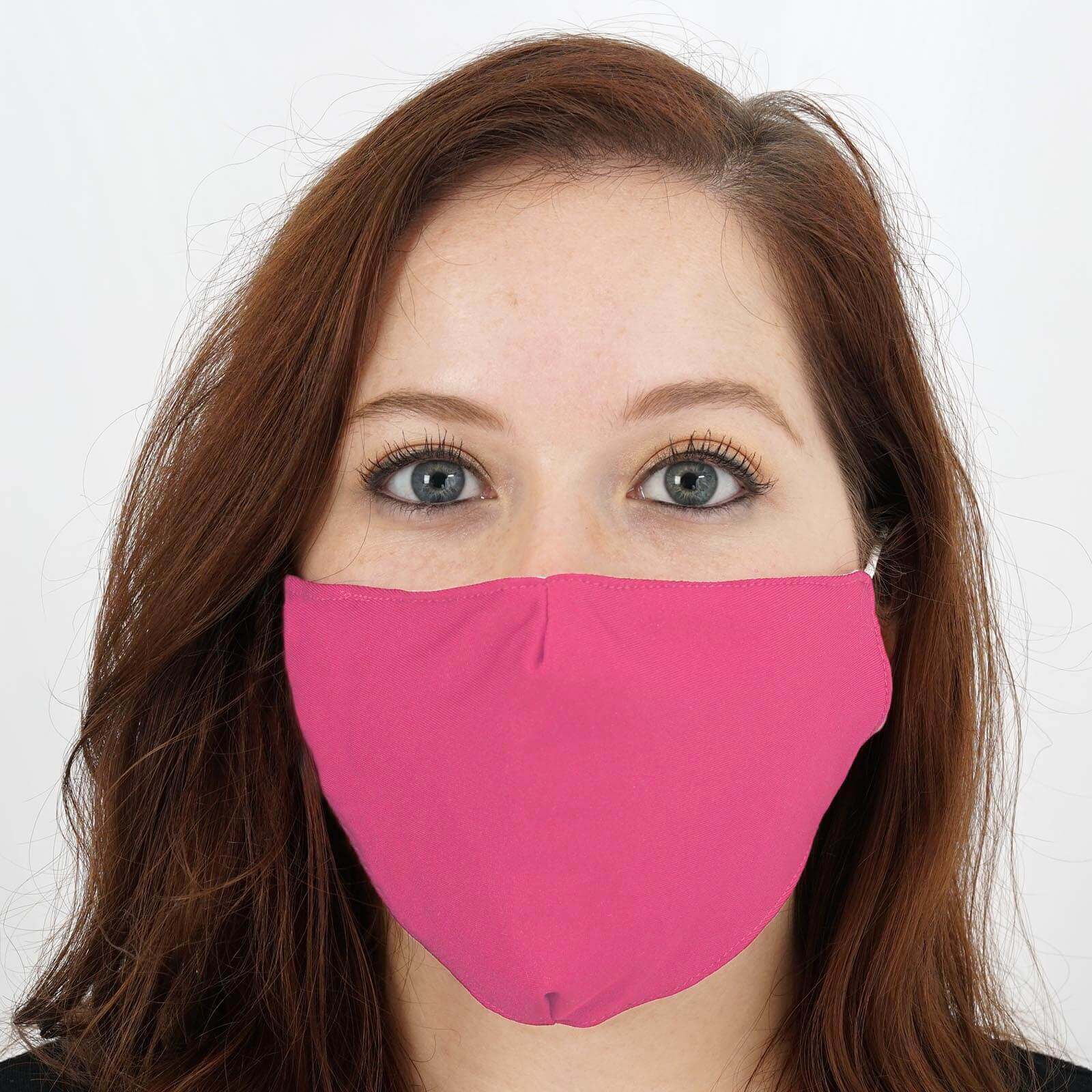 5 Pack 2 Ply Fuchsia Ultra Soft 100% Organic Cotton Face Masks, Reusable Fabric Masks With Soft Ear Loops