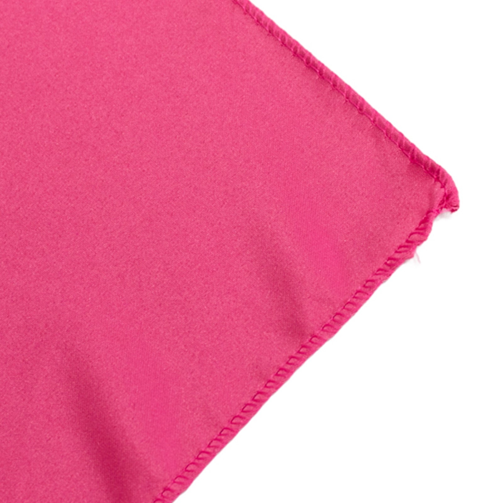 Lamour Satin 72"x72" Table Overlay Square Tablecloth Fuchsia - Smooth Finish Table Topper