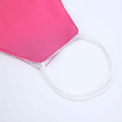 5 Pack 2 Ply Fuchsia Ultra Soft 100% Organic Cotton Face Masks, Reusable Fabric Masks With Soft Ear Loops