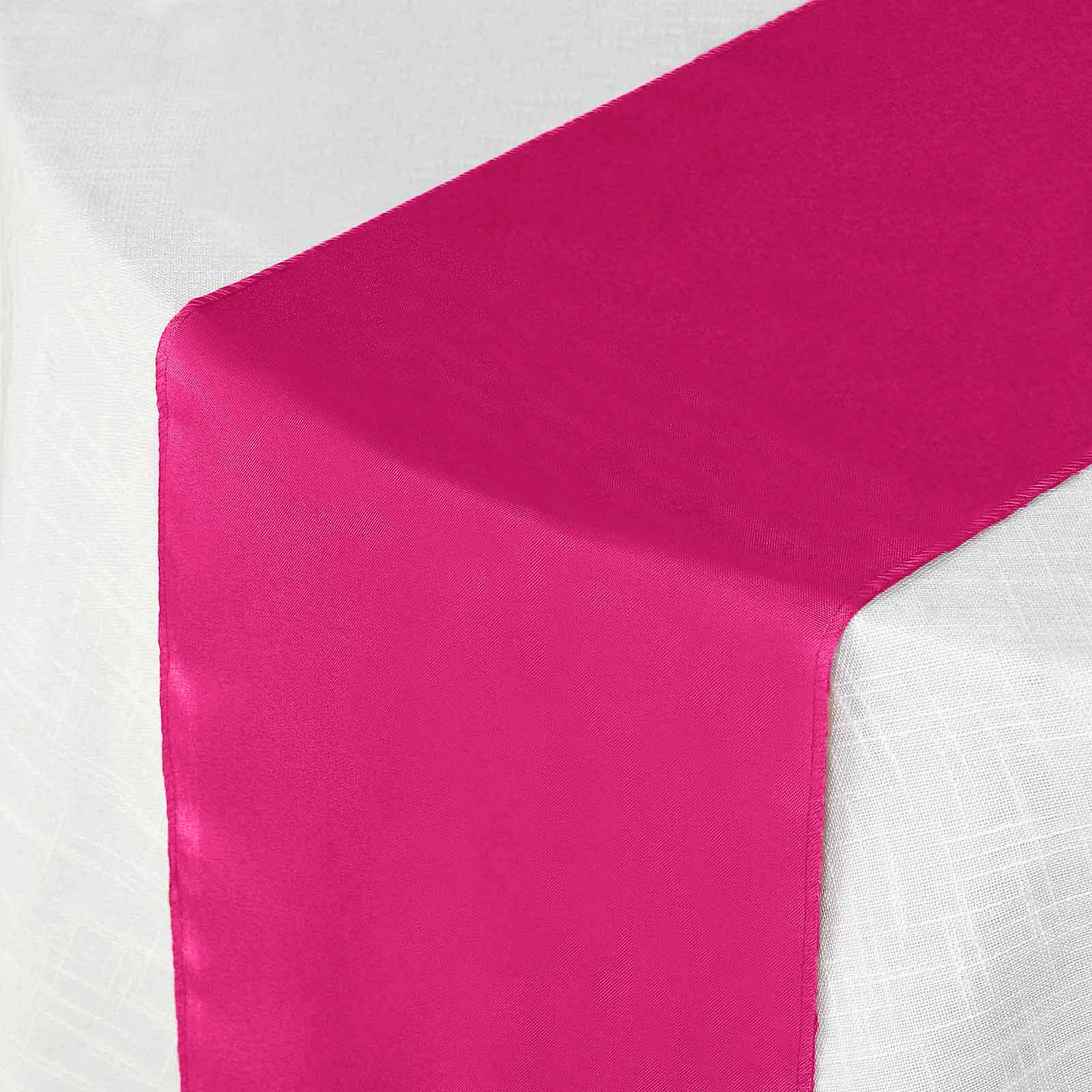 Polyester 12"x108" Table Runner Fuchsia - Durable & Wrinkle-Resistant Table Decor
