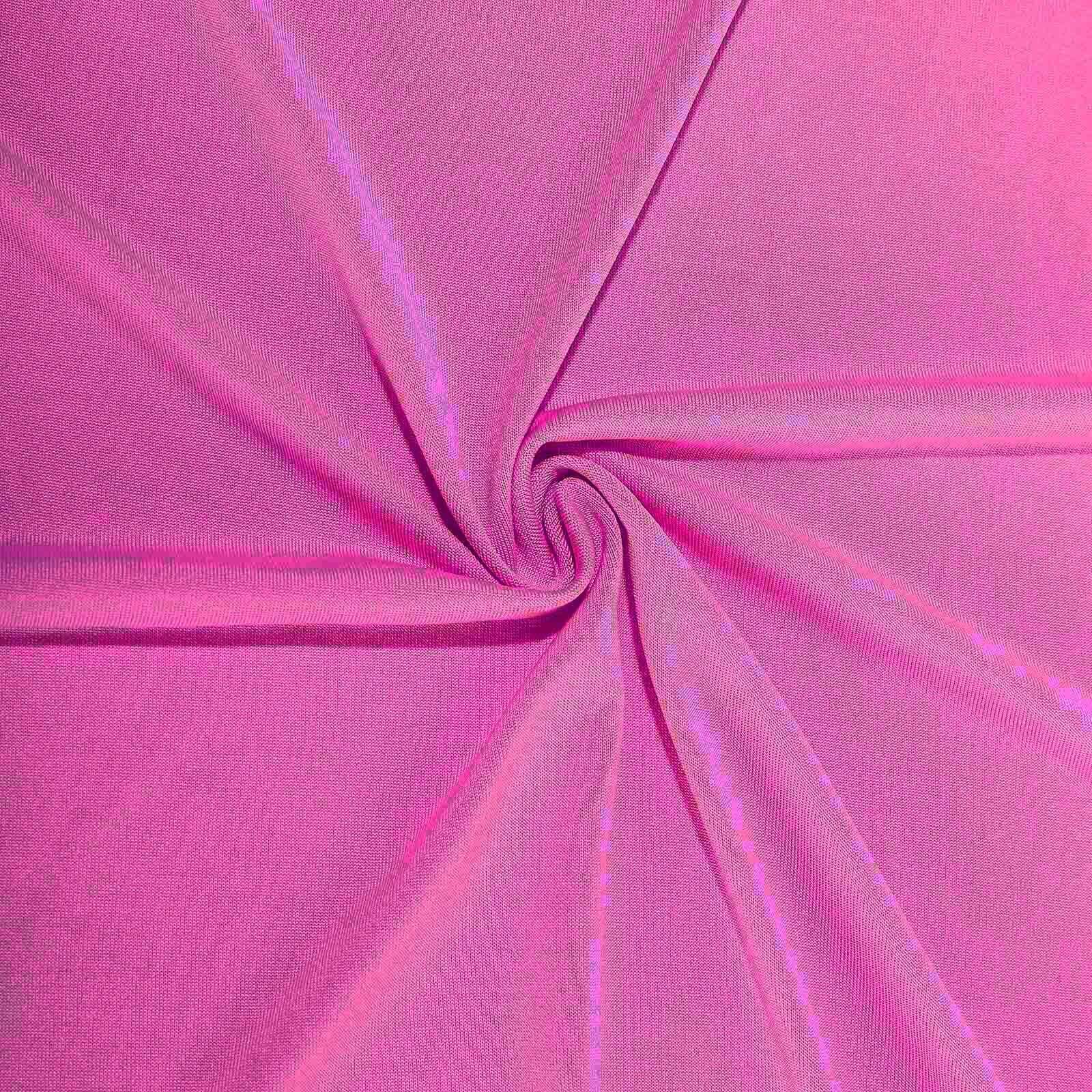 Stretch Spandex 6ft Rectangle Tablecloth Fuchsia - Durable Form-Fitting Table Cover