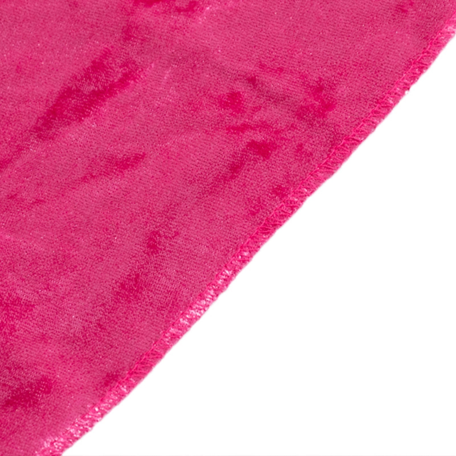 Premium Crushed Velvet 120" Round Tablecloth Fuchsia - Reusable Soft & Stylish Seamless Table Cover