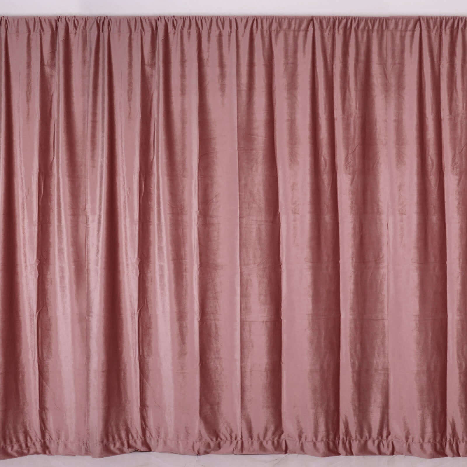 8ftx8ft Dusty Rose Premium Smooth Velvet Event Curtain Drapes, Privacy Backdrop Event Panel with Rod Pocket