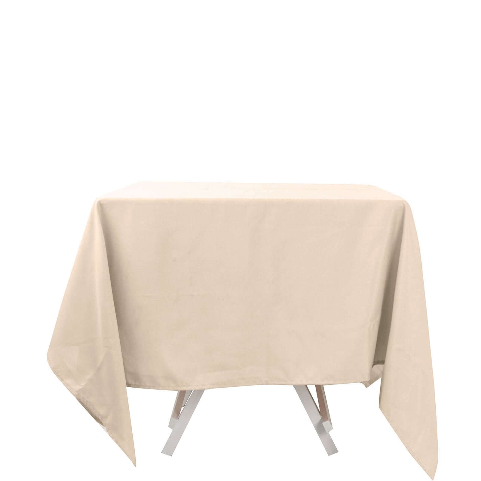 Polyester Square 70"x70" Tablecloth Nude - Wrinkle-Resistant & Durable Table Cover