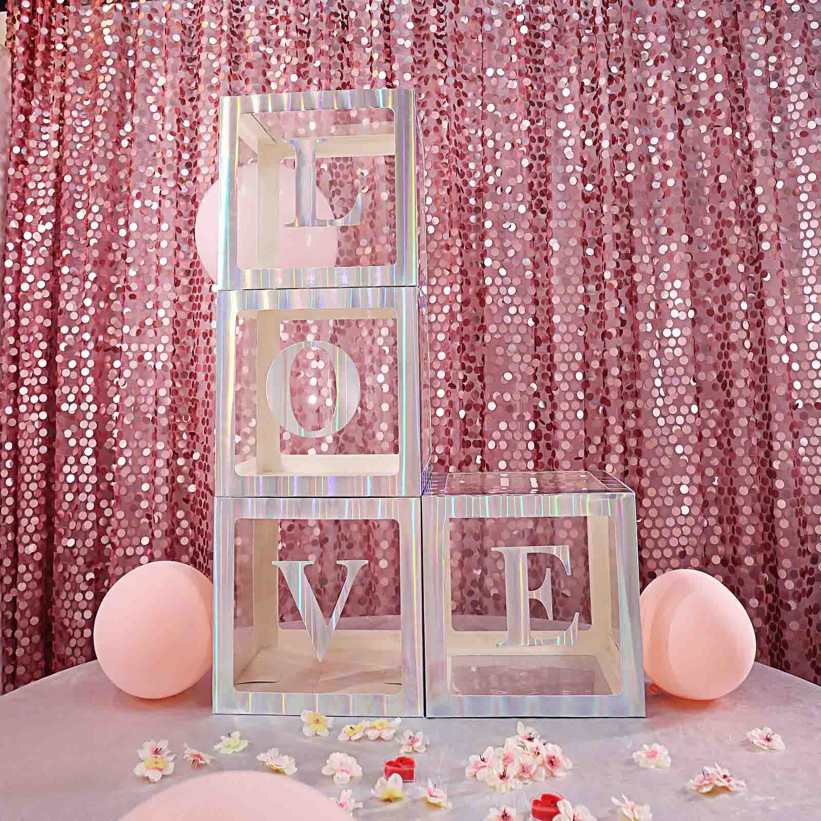 4 Pack 5" Iridescent Alphabet Stickers Banner, Customizable Stick on Letters - Y